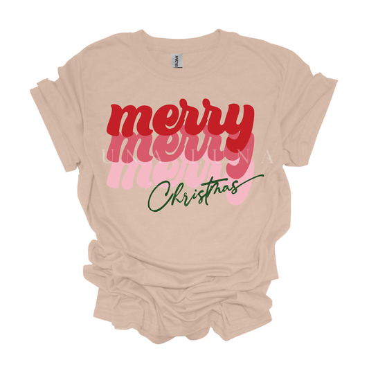 Pink Merry Christmas Stack